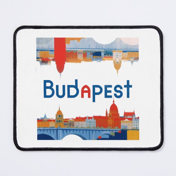 Item preview, Budapest Art Print — Constructivist Europe Travel Poster designed and sold by OzzFrequency.