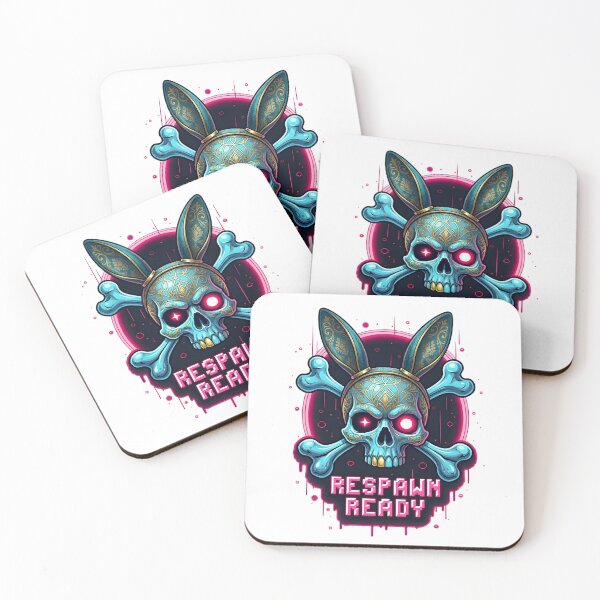 Item preview, Respawn Ready Shirt – Easter Gamer Bunny Skull Pixel Tee designed and sold by relso.