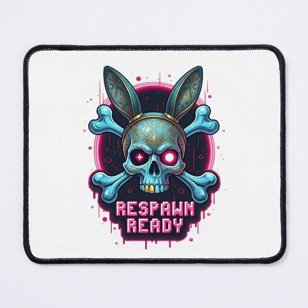 Item preview, Respawn Ready Shirt – Easter Gamer Bunny Skull Pixel Tee designed and sold by relso.