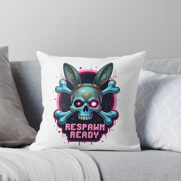 Item preview, Respawn Ready Shirt – Easter Gamer Bunny Skull Pixel Tee designed and sold by relso.
