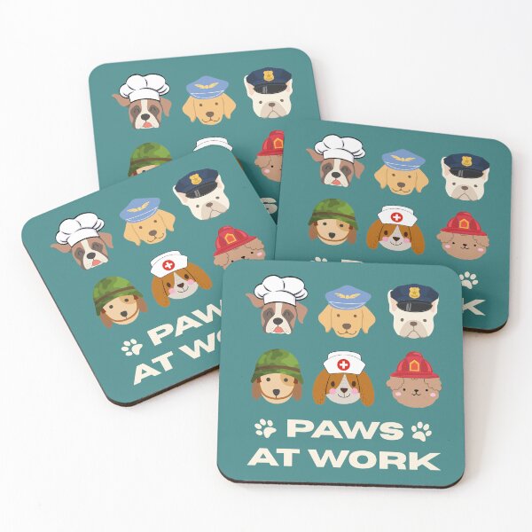 Item preview, Paws at Work Working Dogs Cute designed and sold by TheBeeKindSpace.