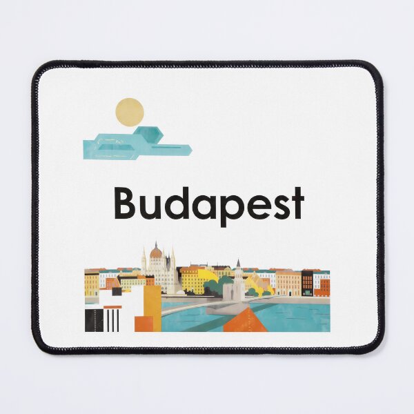 Item preview, Budapest Art Print — Constructivist Europe Travel Poster designed and sold by OzzFrequency.
