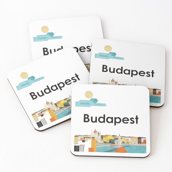 Item preview, Budapest Art Print — Constructivist Europe Travel Poster designed and sold by OzzFrequency.