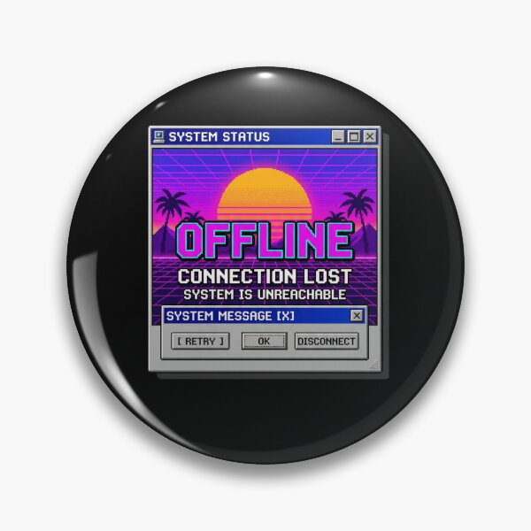 Item preview, Retro Vaporwave Offline Connection Lost System Error Tee designed and sold by artistastshirt.