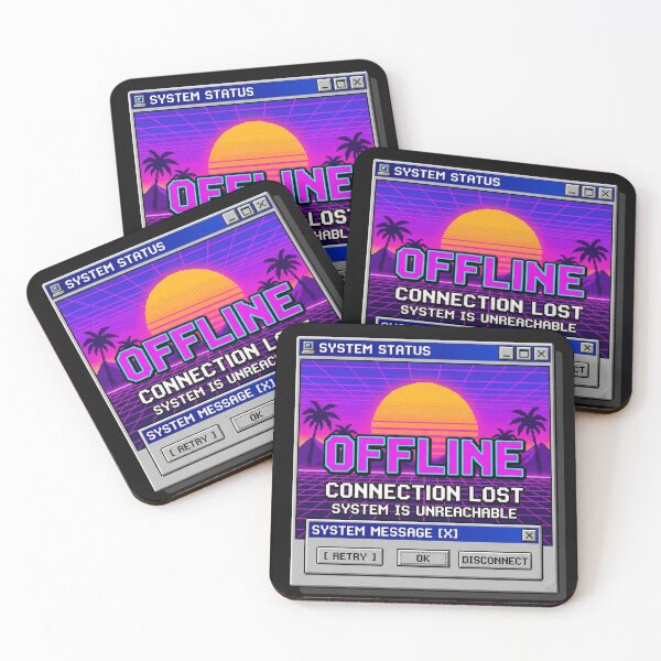 Item preview, Retro Vaporwave Offline Connection Lost System Error Tee designed and sold by artistastshirt.