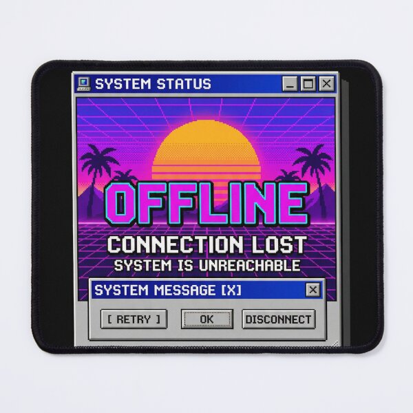 Item preview, Retro Vaporwave Offline Connection Lost System Error Tee designed and sold by artistastshirt.