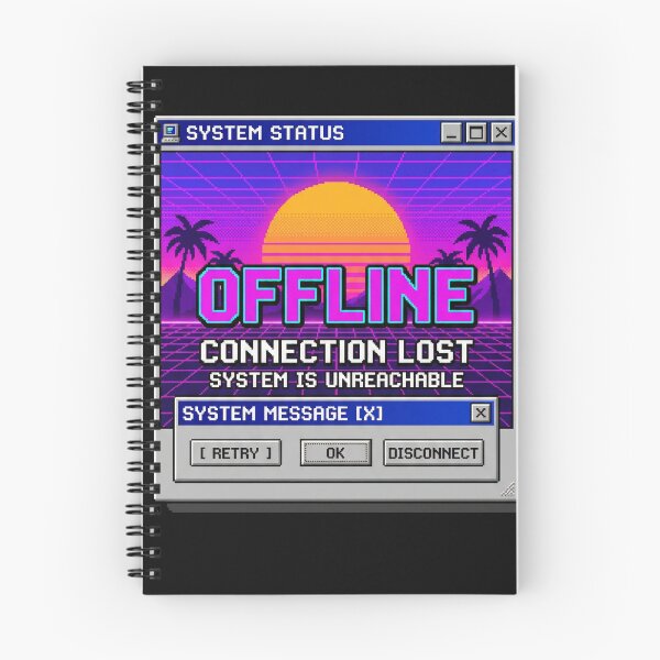 Item preview, Retro Vaporwave Offline Connection Lost System Error Tee designed and sold by artistastshirt.
