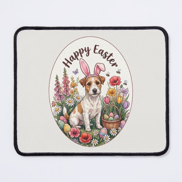 Item preview, Funny Jack Russell Happy Easter Egg Bunny Mom Dad Kids designed and sold by FurryHavenPH.