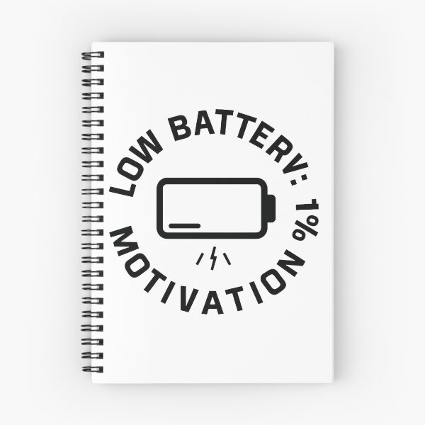 Item preview, Low Battery Motivation 1% Funny Minimalist Design designed and sold by OwnYourMood.