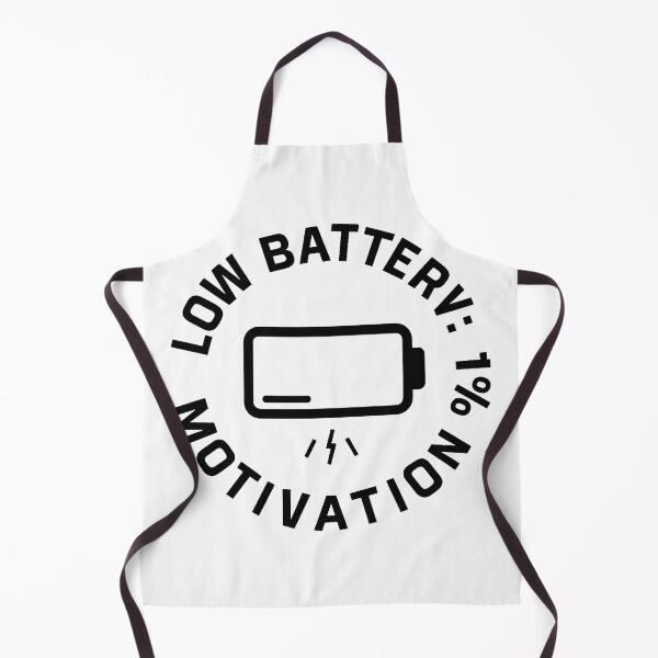 Item preview, Low Battery Motivation 1% Funny Minimalist Design designed and sold by OwnYourMood.