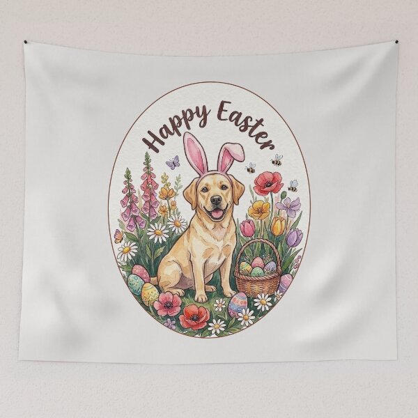 Item preview, Funny Labrador Happy Easter Egg Bunny Mom Dad Kids designed and sold by FurryHavenPH.