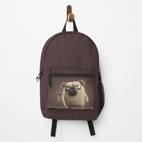 Item preview, Cute pug holding coffee cup designed and sold by anytka.