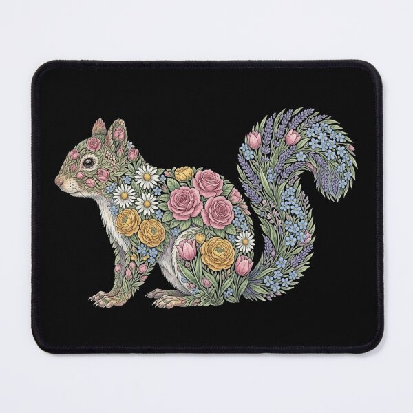 Item preview, Floral Squirrel Silhouette Nature Lover Girl Woman I designed and sold by Lemon Pepper.