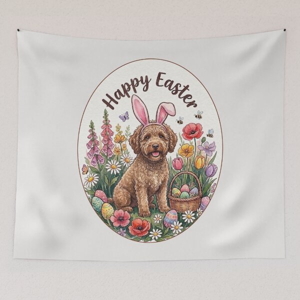 Item preview, Funny Lagotto Romagnolo Happy Easter Egg Bunny Mom Dad Kids designed and sold by FurryHavenPH.
