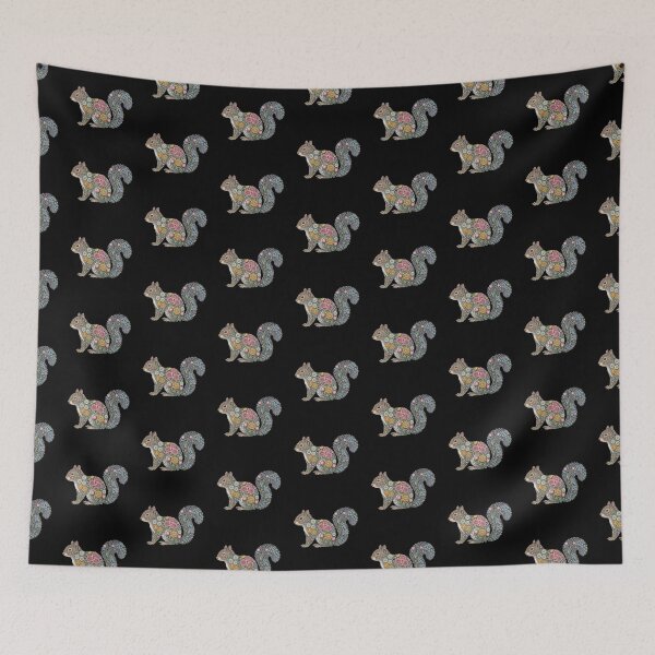 Item preview, Floral Squirrel Silhouette Nature Lover Girl Woman I designed and sold by Lemon Pepper.