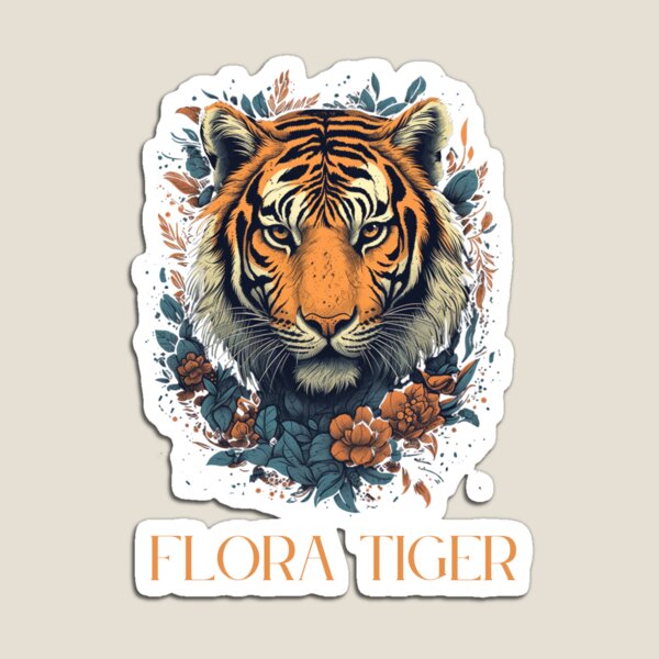 Item preview, FLORA TIGER - Dry Luxury Tiger Head T-Shirt designed and sold by Zefomore.