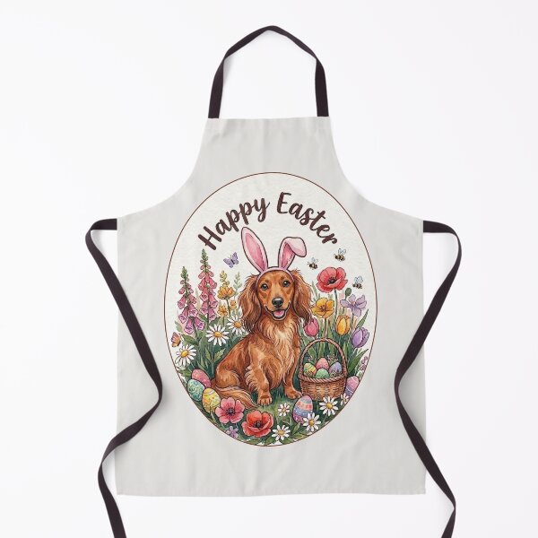 Item preview, Funny Long Haired Dachshund Happy Easter Egg Bunny Mom Dad Kids designed and sold by FurryHavenPH.