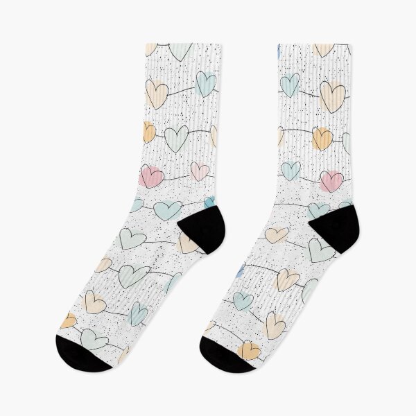 Item preview, Pastel Heart Line Art Seamless Pattern designed and sold by naragonkanok.