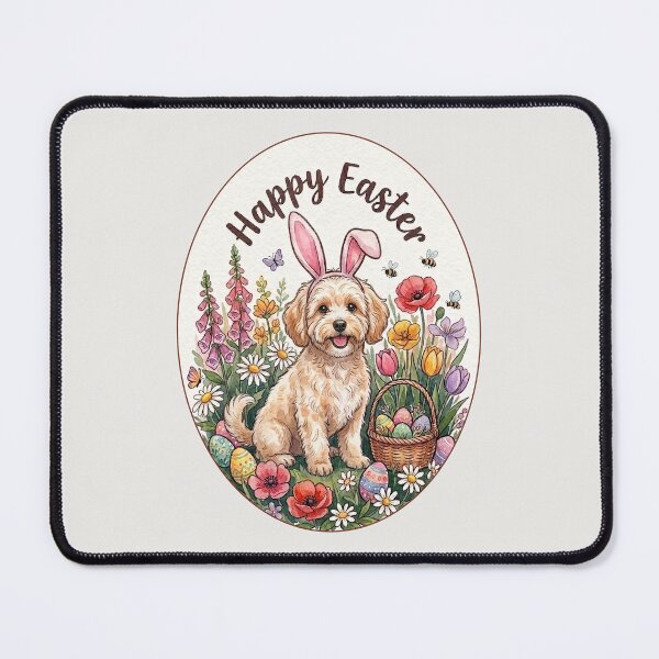 Item preview, Funny Maltipoo Happy Easter Egg Bunny Mom Dad Kids designed and sold by FurryHavenPH.