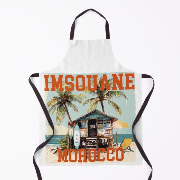 Item preview, Imsouane Morocco Surf Shack - Vintage Beach Surf Travel Art Print designed and sold by DesignArtist.ia.
