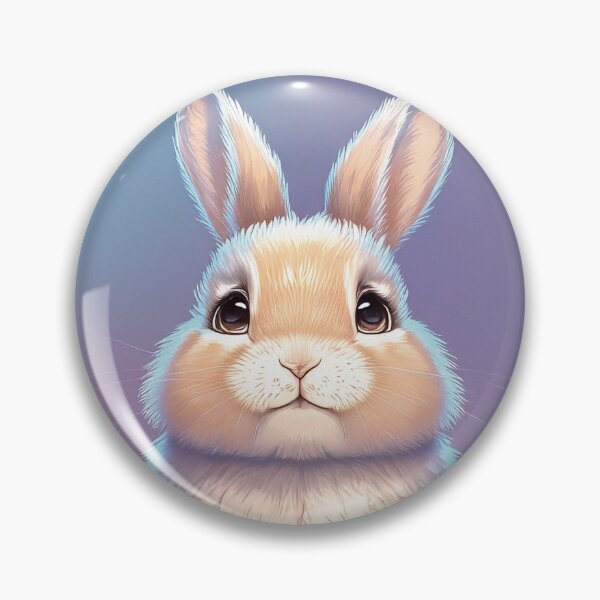 Item preview, Cute Bunny on Purple Background – Kawaii Rabbit Illustration designed and sold by PieNouk.