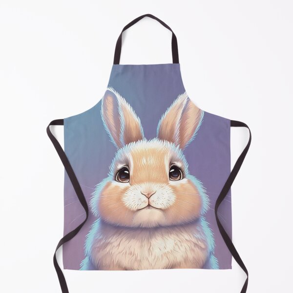 Item preview, Cute Bunny on Purple Background – Kawaii Rabbit Illustration designed and sold by PieNouk.