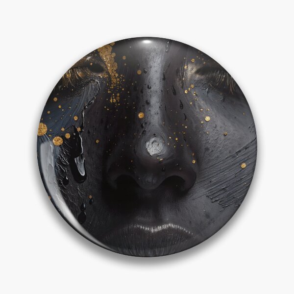 Item preview, Dark Gold Face Abstract Art Print, Luxury Portrait Wall Art, Black Gold Woman Poster designed and sold by sayntastic.