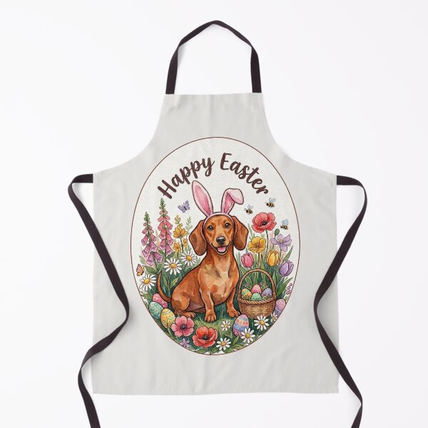 Item preview, Funny Red Dachshund Happy Easter Egg Bunny Mom Dad Kids designed and sold by FurryHavenPH.