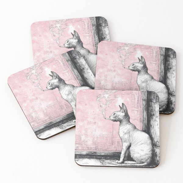 Item preview, Cat sits by the window with smoke designed and sold by anytka.