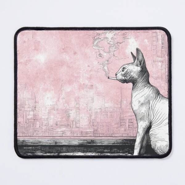 Item preview, Cat sits by the window with smoke designed and sold by anytka.