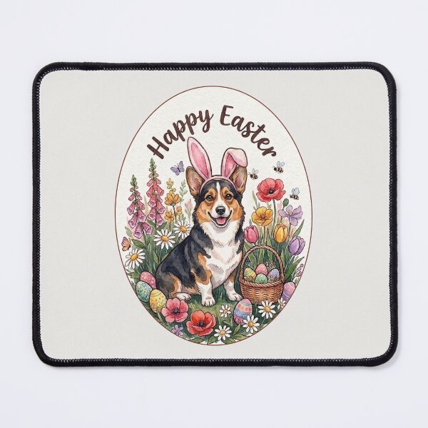 Item preview, Funny Tricolor Corgi Happy Easter Egg Bunny Mom Dad Kids designed and sold by FurryHavenPH.