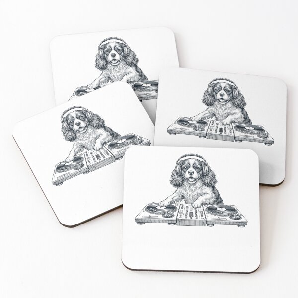 Item preview, Vintage Retro Cavalier King Charles Spaniel DJ Dog Mom Dad Music Lover designed and sold by TerryConnells.