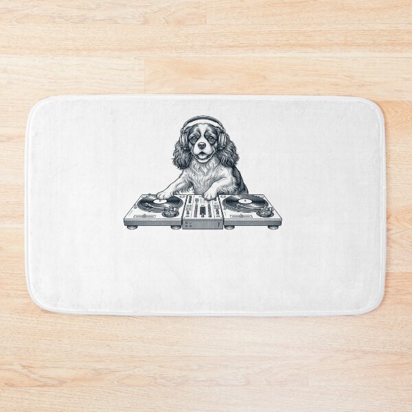 Item preview, Vintage Retro Cavalier King Charles Spaniel DJ Dog Mom Dad Music Lover designed and sold by TerryConnells.