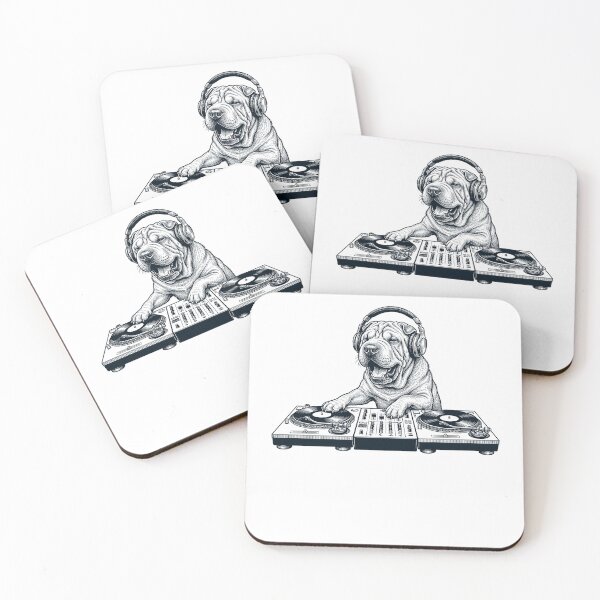 Item preview, Vintage Retro Chinese Shar Pei DJ Dog Mom Dad Music Lover designed and sold by TerryConnells.