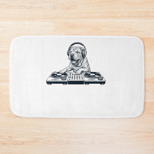 Item preview, Vintage Retro Chinese Shar Pei DJ Dog Mom Dad Music Lover designed and sold by TerryConnells.