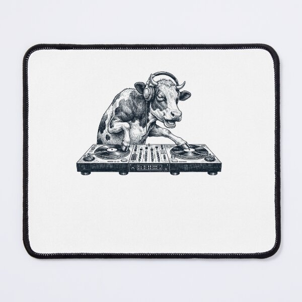 Item preview, Vintage Retro Cow DJ Animal Music Lover designed and sold by TerryConnells.