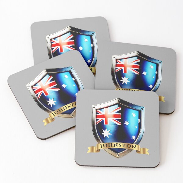 Item preview, Johnston Australia Heraldic Name Shield designed and sold by Highlandkings.
