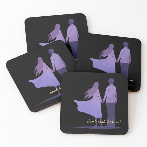 Item preview, Romantic Couple Silhouette Art | Dont Look Behind Quote | Gift for Girlfriend Love Aesthetic designed and sold by SOLIORA  ATELIER.