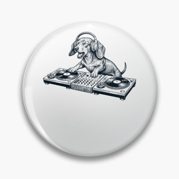 Item preview, Vintage Retro Dachshund DJ Dog Mom Dad Music Lover designed and sold by TerryConnells.