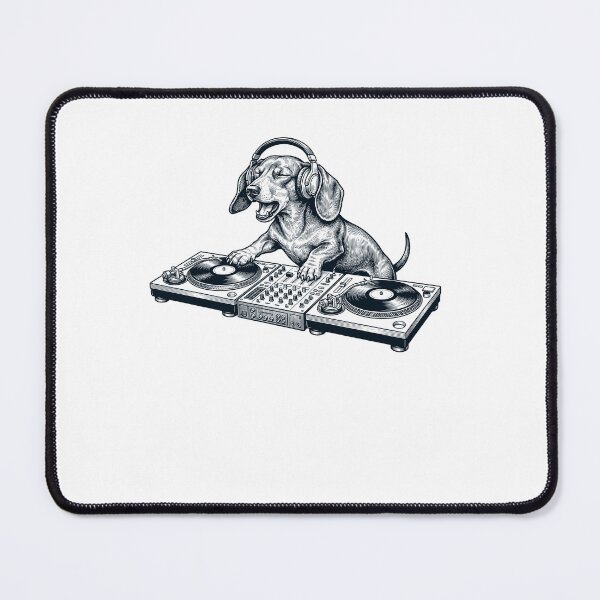 Item preview, Vintage Retro Dachshund DJ Dog Mom Dad Music Lover designed and sold by TerryConnells.