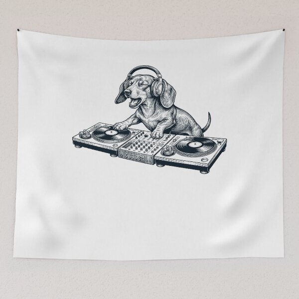 Item preview, Vintage Retro Dachshund DJ Dog Mom Dad Music Lover designed and sold by TerryConnells.