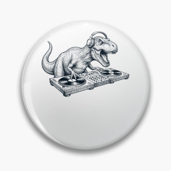 Item preview, Vintage Retro Dinosaur DJ Animal Music Lover designed and sold by TerryConnells.