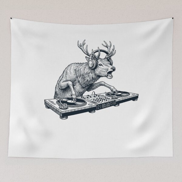 Item preview, Vintage Retro Deer DJ Animal Music Lover designed and sold by TerryConnells.