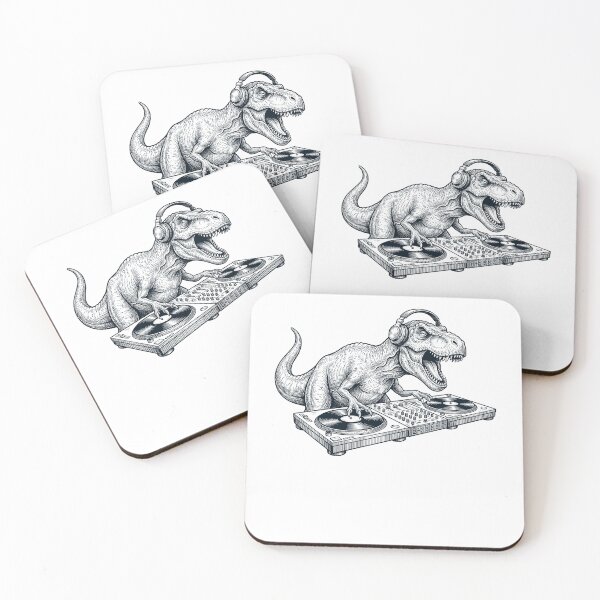 Item preview, Vintage Retro Dinosaur DJ Animal Music Lover designed and sold by TerryConnells.