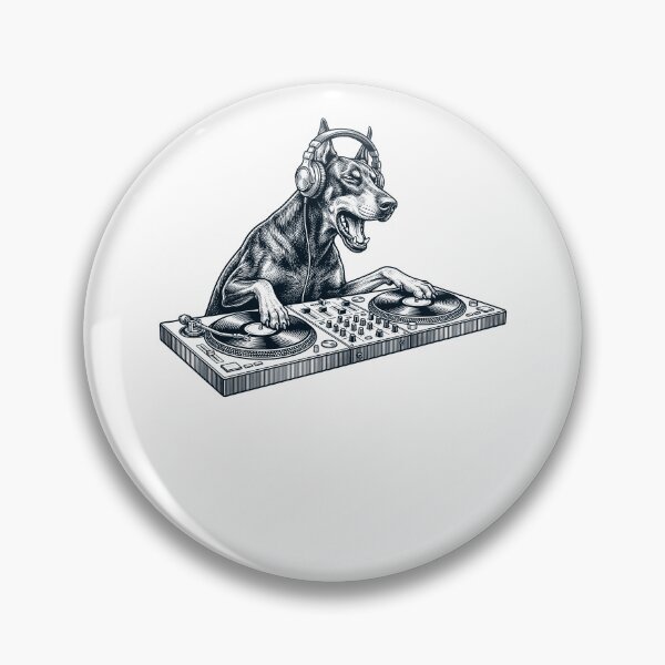 Item preview, Vintage Retro Doberman Pinscher DJ Dog Mom Dad Music Lover designed and sold by TerryConnells.