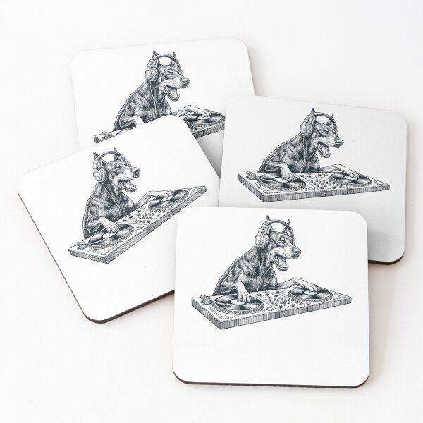 Item preview, Vintage Retro Doberman Pinscher DJ Dog Mom Dad Music Lover designed and sold by TerryConnells.