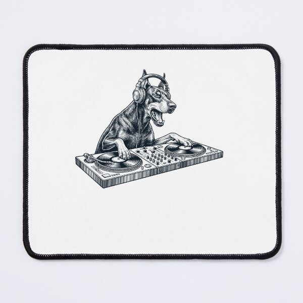 Item preview, Vintage Retro Doberman Pinscher DJ Dog Mom Dad Music Lover designed and sold by TerryConnells.