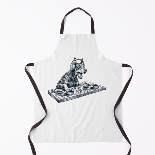 Item preview, Vintage Retro Doberman Pinscher DJ Dog Mom Dad Music Lover designed and sold by TerryConnells.