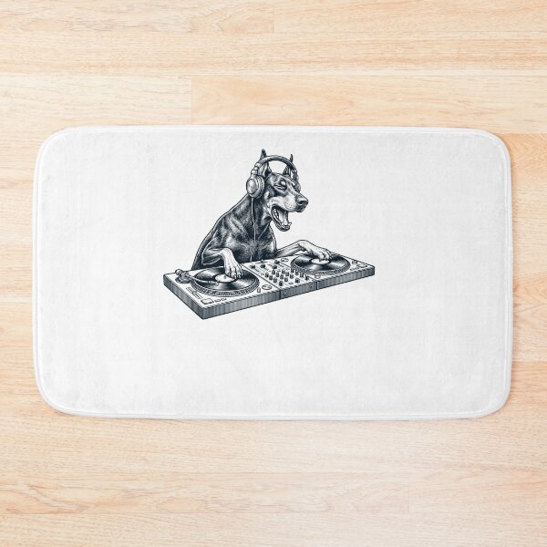 Item preview, Vintage Retro Doberman Pinscher DJ Dog Mom Dad Music Lover designed and sold by TerryConnells.