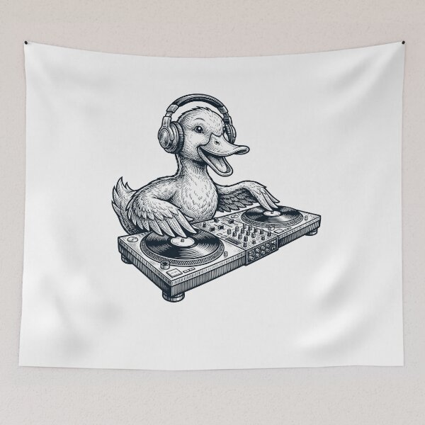 Item preview, Vintage Retro Duck DJ Animal Music Lover designed and sold by TerryConnells.